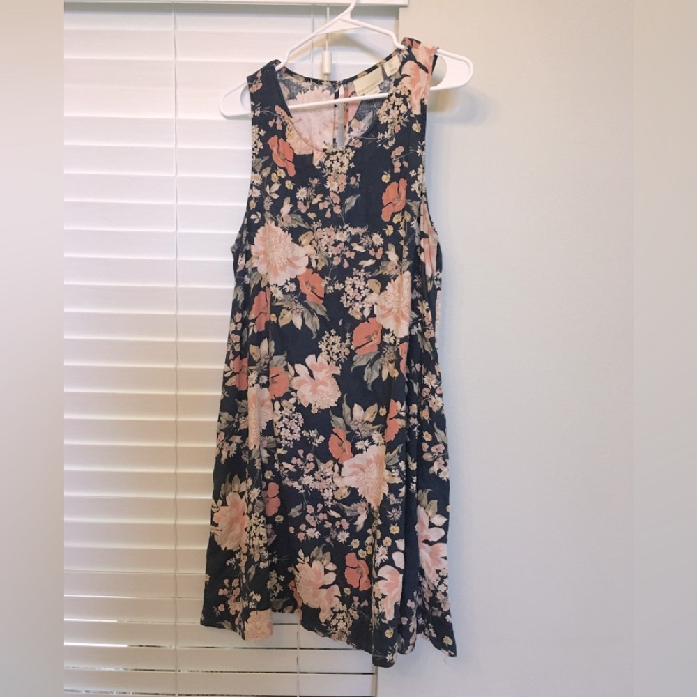 Cynthia Rowley 100% linen floral dress